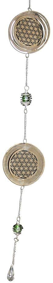 Light Collection~Flower of Life Hanging Decoration Dreamcatcher, Stainless Steel, Silver, One Size