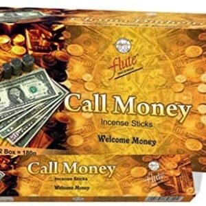 Witchcraft~Flute Call Money Masala Incense-15 Grams/Packet-12 Packs/Box-180 Grams Total