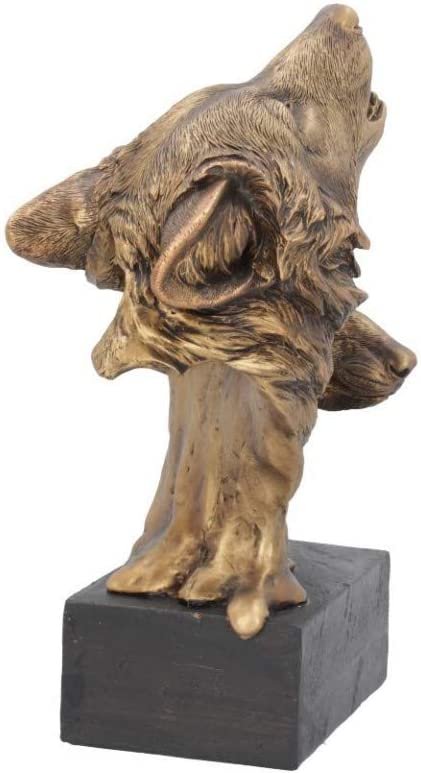 Animal Collection~ Song of The Wild Wolf Bust 23cm Bronze, Resin