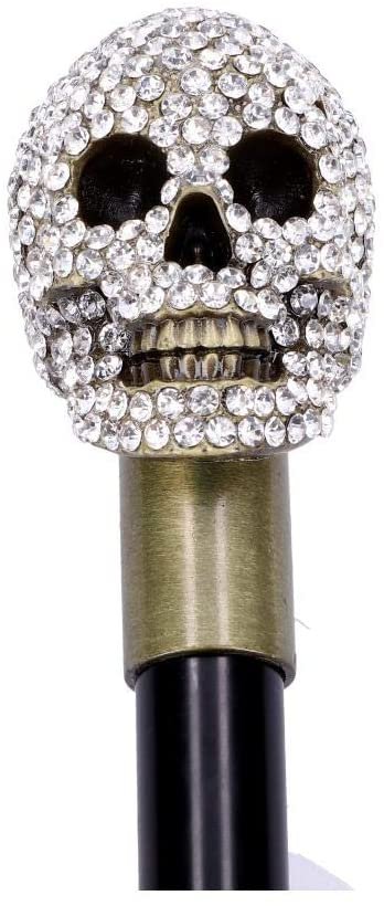 Dark Collection~Jewelled Grin Swaggering Cane 95cm, Black, One Size