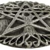 Magicun Altar~Dryad Design Pewter Tree Pentacle Wiccan Ritual Altar Plate Tile Paten