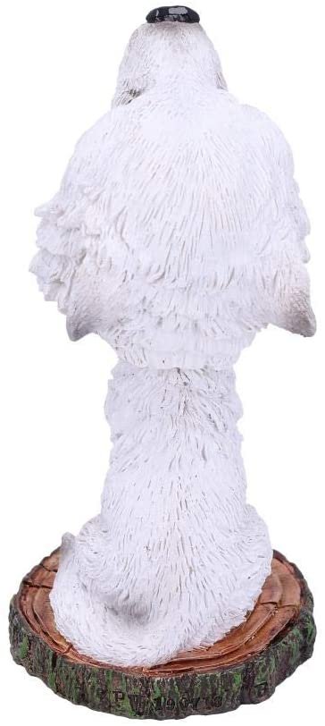 Magicun N.Giftware~Cub White Winter Wolf Bobble Head Figurine, Polyresin, 11cm