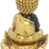 Light Collection~Baby Buddha Backflow Incense Burner 10.3cm, Gold
