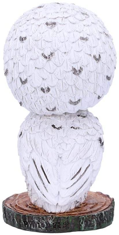 Animal Collection~ U5003R0 Beak Snowy Owl Bobble Head Figurine, Polyresin, White, 10.5cm