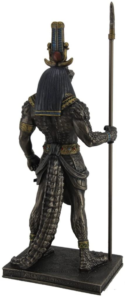 Magic  Collection~Sobek Ancient Egyptian Crocodile God of The Nile Bronzed Finish Statue