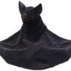 Dark Collection~Winged Watcher Bat Trinket Holder Jewellery Dish, Polyresin, Black, 24.1cm