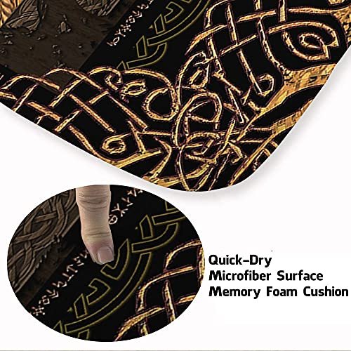 Embrace Viking Wisdom: Tree of Life Shaggy Rug - Luxurious 5x8ft Carpet for Modern Home Décor