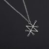 Witchcraft~CENWA Sceal Sigil of Azazel Sigil of Demons Necklace Satan Necklace Lesser Key Demon Seal Pendant Goetia Necklace Lemegeton Jewelry Seal Lucifer
