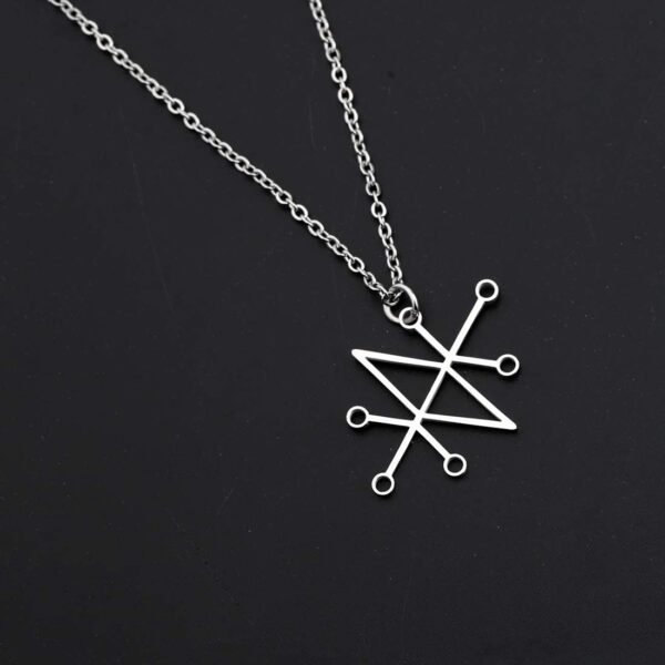 Witchcraft~CENWA Sceal Sigil of Azazel Sigil of Demons Necklace Satan Necklace Lesser Key Demon Seal Pendant Goetia Necklace Lemegeton Jewelry Seal Lucifer