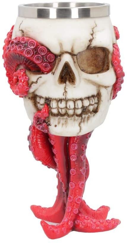 Dark Collection~Devoured Goblet 18cm, Resin w/stainless steel insert, Red, One Size