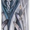 Magicun N.Giftware~B4096M8 Sword Hip Flask 13cm Blue, PU/Stainless Steel