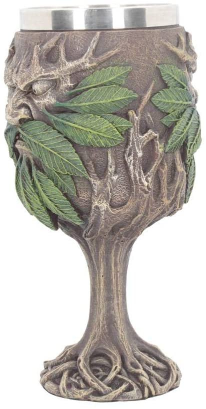 Light Collection~Wylde Jack Goblet 20cm, Resin w/stainless steel insert, Brown, One Size