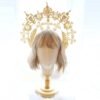 DIY Material Package Lolita Sun Halo Golden Cross Angel Hairpin Crown Headband
