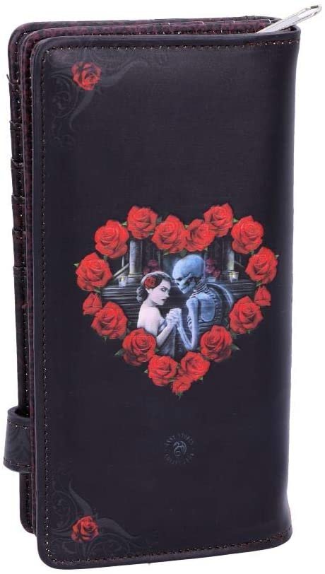 Artist Collections~ B4862P9 Forever Yours Embossed Purse Anne Stokes 18.5cm, Black