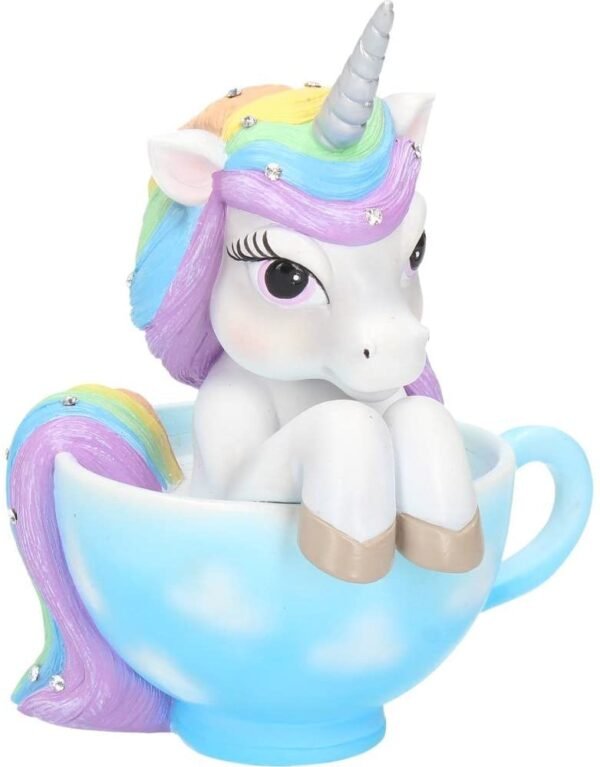 Nemesis Now B3327J7 Cutiecorn Figurine Unicorn in a Teacup Ornament, White, 14cm
