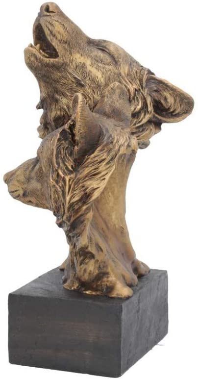 Animal Collection~ Song of The Wild Wolf Bust 23cm Bronze, Resin