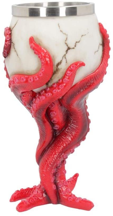 Dark Collection~Devoured Goblet 18cm, Resin w/stainless steel insert, Red, One Size