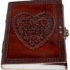 Witchcraft~Vintage Leather Journal Bound With Lock For Men Women Lined Paper Handmade Notebook Writing In Diary (Celtic heart lined)