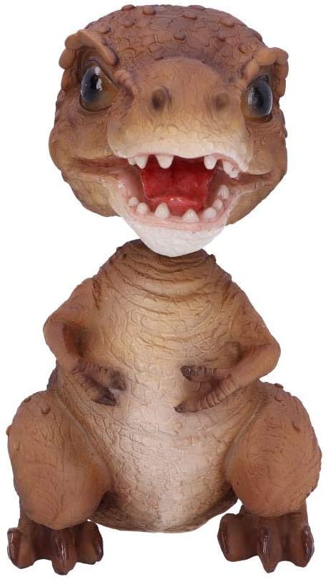 Animal Collection~ Bobosaurus Tyrannosaurus T-Rex Bobble Head Figurine, Polyresin, Brown, One Size
