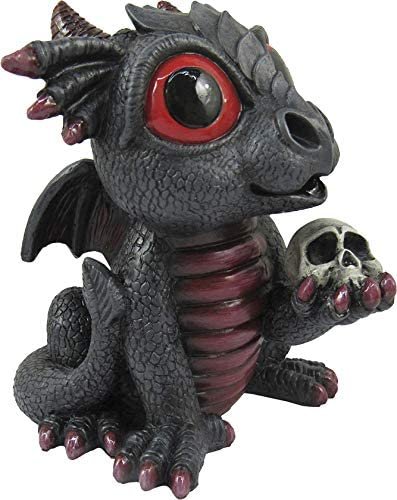 Magicun  Collection~World of Wonders Grave Yard Series Dreamland Dragons | Collectible Dragon Figurine with Birth Certificate | Fantasy Home Decor Accent | 6inch Dragon Statue - Carnelian