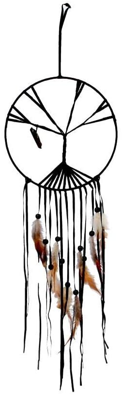 Magicun N.Giftware~Tree of Dreams Dreamcatcher 24cm Black, Plastic and Flocking, One Size