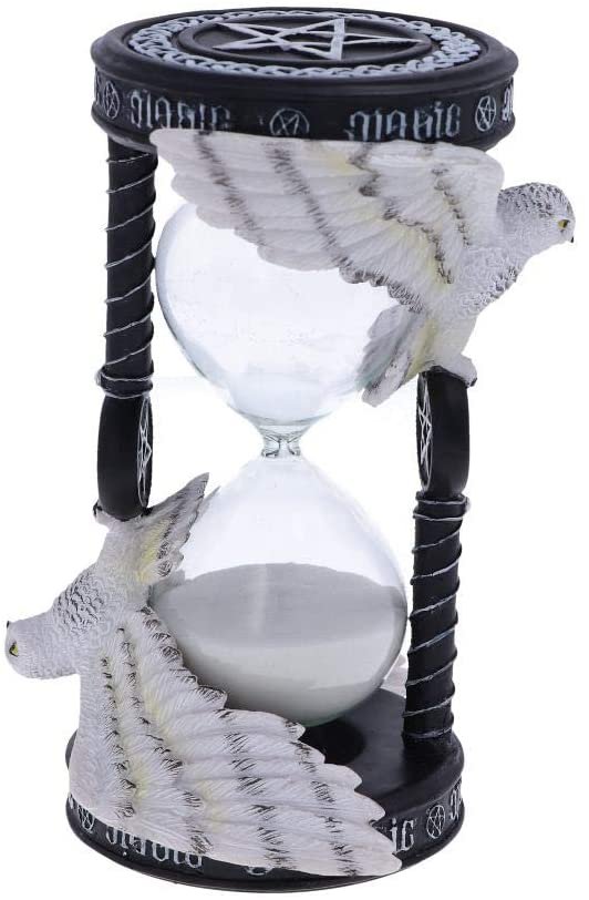 Artist Collections~ Anne Stokes Awaken Your Magic Owl Sand Timer, Polyresin, Black, One Size