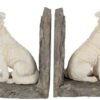 Magicun N.Giftware~Wardens of The North Bookends 20.3cm White, Resin