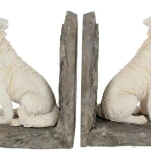 Animal Collection~ Wardens of The North Bookends 20.3cm White, Resin