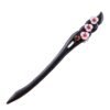 TOP SEWING Ebony Double-faced Jade Sword Hairpins Handmade Carved Wooden Hair Sticks for Women Chinese Hair Chopsticks for Long hair A