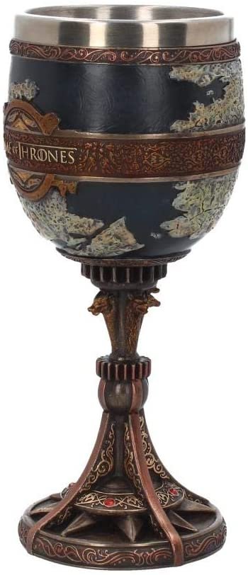 Magicun N.Giftware~Seven Kingdoms Game of Thrones Goblet 17.5cm Bronze, Resin w/stainless steel insert, One Size