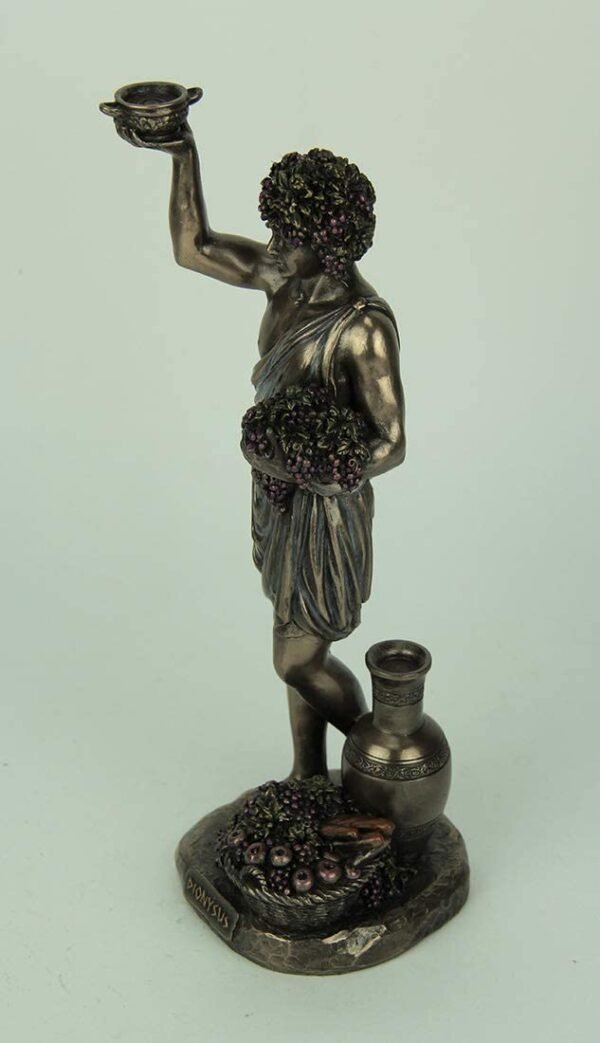 Magic  Collection~Resin Statues Dionysus Greek God of Wine and Pleasure Bronze Finished Statue 4.25 X 10.75 X 3.5 Inches Bronze