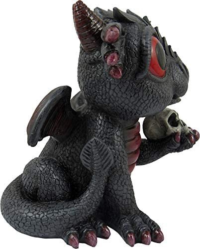Magicun  Collection~World of Wonders Grave Yard Series Dreamland Dragons | Collectible Dragon Figurine with Birth Certificate | Fantasy Home Decor Accent | 6inch Dragon Statue - Carnelian