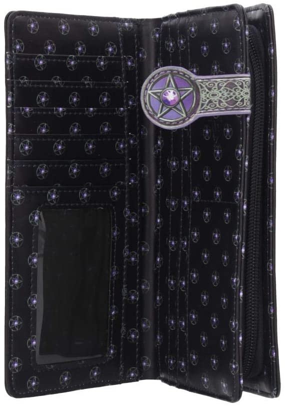 Magicun N.Giftware~Charmed One Lisa Parker Embossed Purse 18.5cm Black, PU, Size