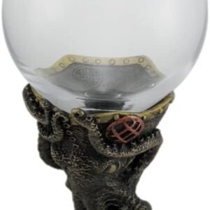 Magicun  Collection~Bronze Finish Steampunk Deep Sea Diver Octopus Wine Glass