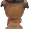 Animal Collection~ U5007R0 Fawn Pug Dog with Hat and Shades Bobble Head Figurine, Polyresin, 11.5cm