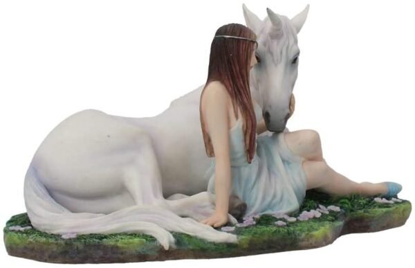 Artist Collections~ Pure Heart Anne Stokes Figurine 24cm White, Resin, One Size