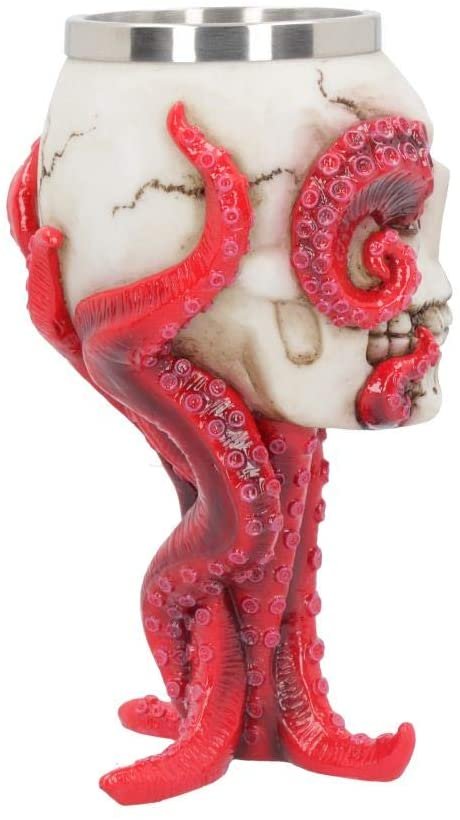 Dark Collection~Devoured Goblet 18cm, Resin w/stainless steel insert, Red, One Size