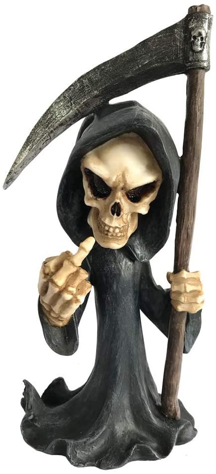 Dark Collection~Fear Cursing Grim Reaper Figurine, Black, 21.5cm