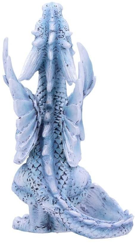 Artist Collections~ Anne Stokes Age Small Silver Dragon Figurine, White, 11.5cm