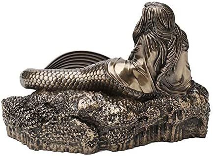 Veronese Design 5 7/8 Inch Sirens Lament by Anne Stokes Cold Cast Resin Bronze Finish Mermaid Statue Home Decor