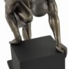 Magic  Collection~Bronzed Nude Male on Platform Bending Pose