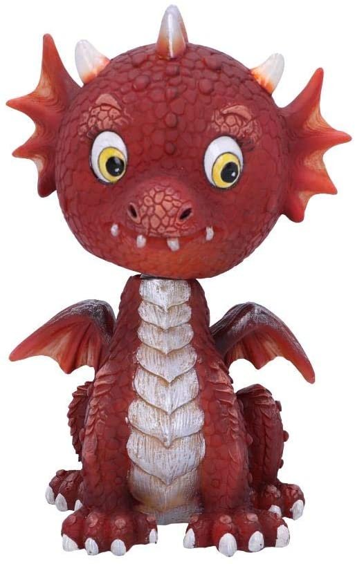 Fantasy Collection~ U4924R0 Bobflame Red Dragon Bobble Head Figurine, Polyresin, 16cm