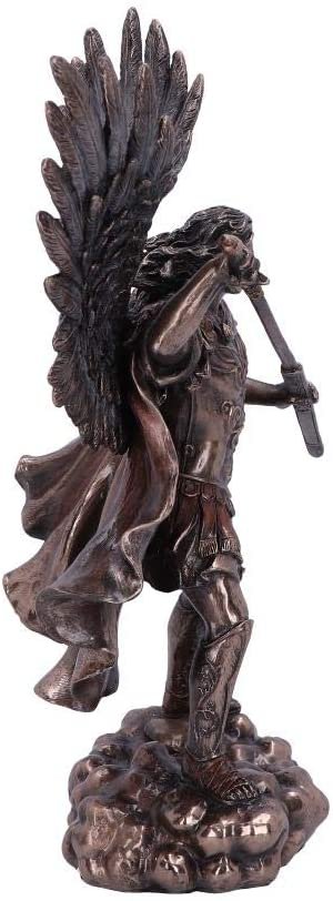 Light Collection~Bronze Saint Michael the Defender Archangel Figurine, One Size