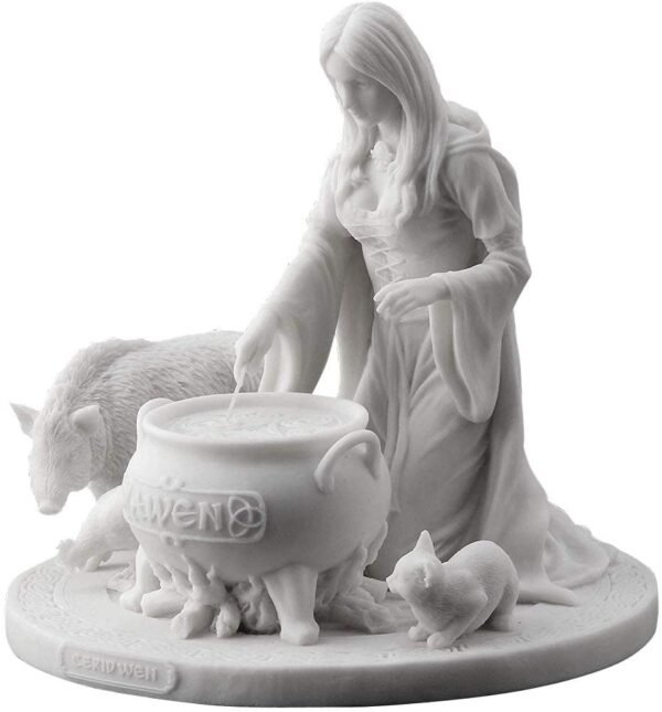 Magic  Collection~Ceridwen - Celtic Goddess of Knowledge with Cauldron Statue