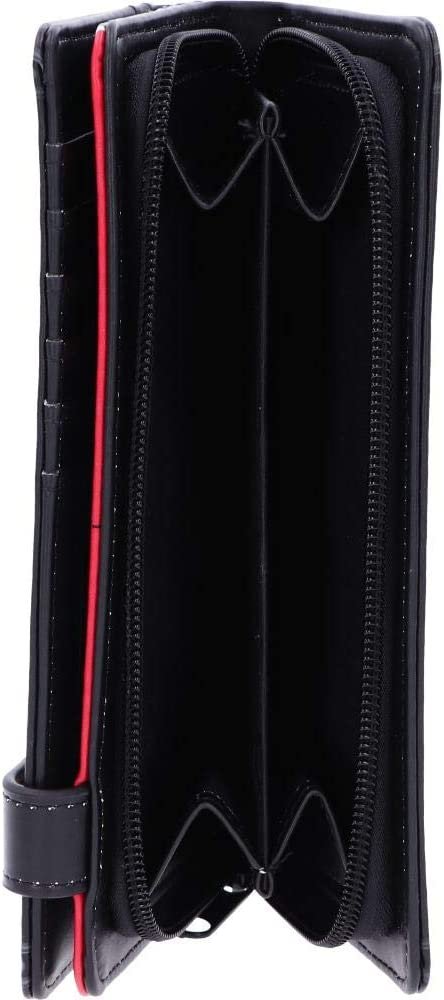 Band Merchandise~ Officially Licensed Iron Maiden Eddie Trooper Embossed Purse, PU, Black, 18.5cm