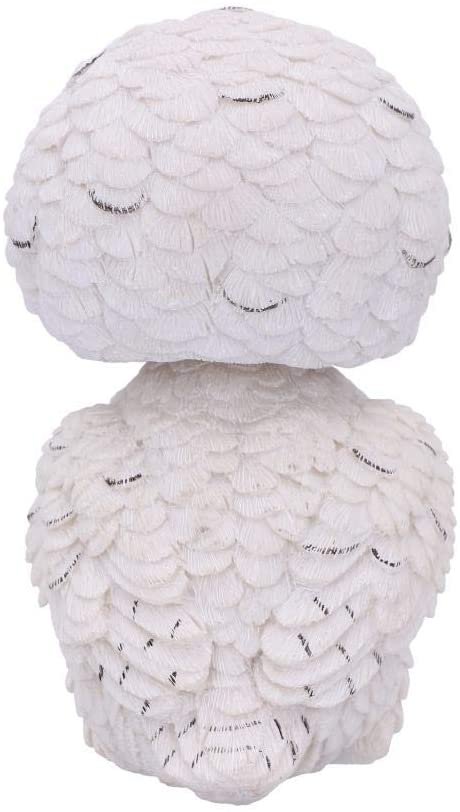 Animal Collection~ Bobhoot Snowy Owl Bobble Head Figurine, Polyresin, White, 14.5cm