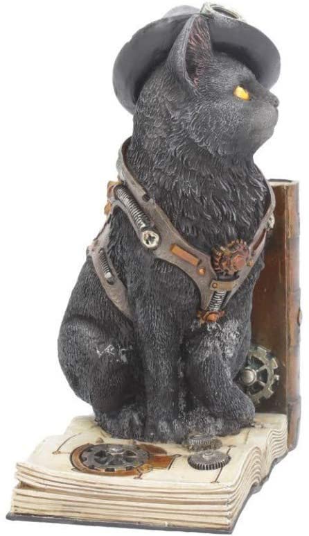 Steampunk Collection~D4217M8 figure "Purring Pioneer", 19 cm, Black