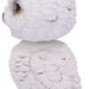 Animal Collection~ Bobhoot Snowy Owl Bobble Head Figurine, Polyresin, White, 14.5cm