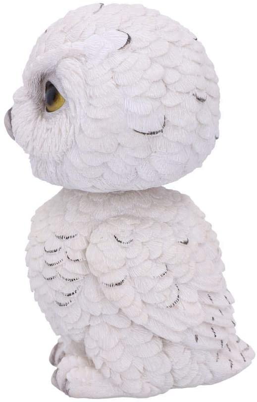 Animal Collection~ Bobhoot Snowy Owl Bobble Head Figurine, Polyresin, White, 14.5cm