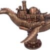 Steampunk Collection~Steampunk Marine Machine Submarine Whale Figurine, Polyresin, Bronze, 34cm